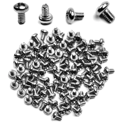 Yinpecly 100pcs 304 Stainless Steel M2 x 3mm Machine Screws Pan Phillips Cross Head Screw Fasteners Bolts Silver Gray
