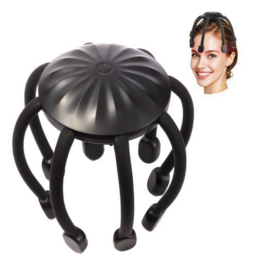 EvokeJoy Hands-Free Scalp Massager, Electric Octopus Head Massager, Wearable Multi-Point Vibration Scalp Massager, Quiet & Lightweight for Work, Gaming & Relaxation, Tech Gifts for Men Women