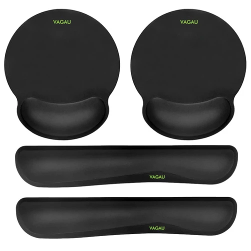 VAGAU Comfy Mee Premium Memory Foam Keyboard and Mouse Wrist Rest Pads Set- for Comfortable Typing &Wrist Pain Relief (Pack of 2)
