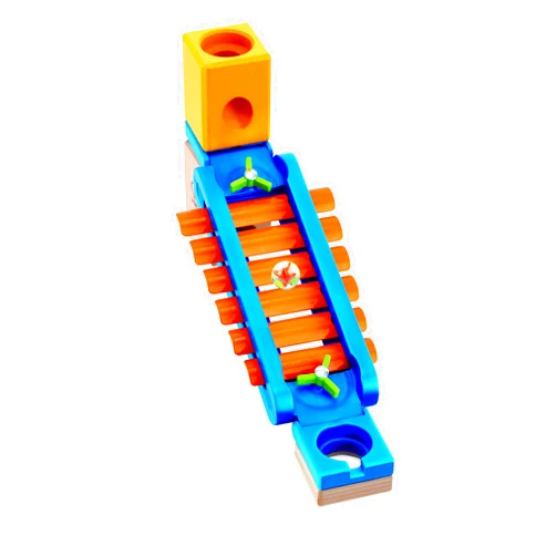 Hape Quadrilla Sonic Playground Marble Run Attachment, 13Piece, Multicolor, (Model: E6022)
