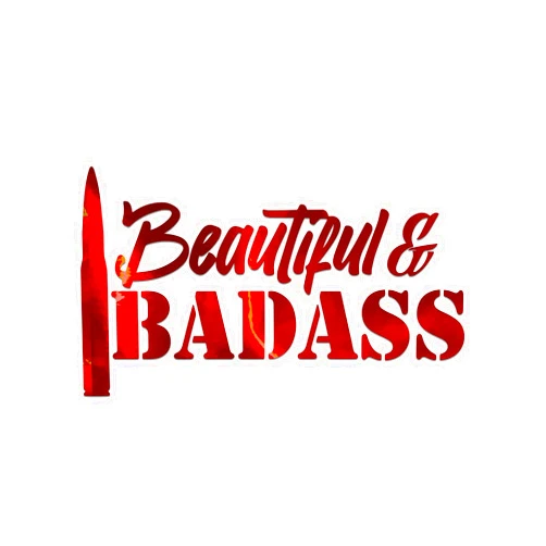 Vool Beautiful and Badass Decal Vinyl Sticker Auto Car Truck Wall Laptop | Red Holographic | 5.5