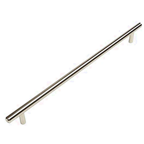 Cosmas 10 Pack 305-320SN Satin Nickel Cabinet Hardware Euro Style Bar Handle Pull - 12-5/8