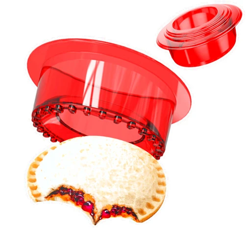 YUMKT Sandwich Cutter and Sealer,Cookie cutter Cool Sandwich Cutters for Kids Breakfast Sandwich Maker Cute Peanut Butter and Jelly Sandwiches DIY Lunchbox and Bento Box of Boys Girls (5, red)