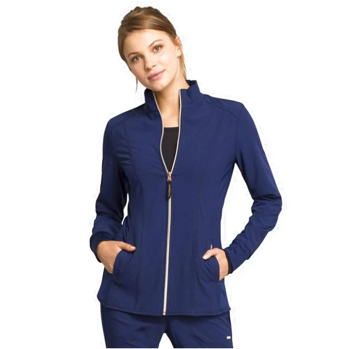 Cherokee Statement Women Warm Up Scrubs Jacket Zip Front CK365