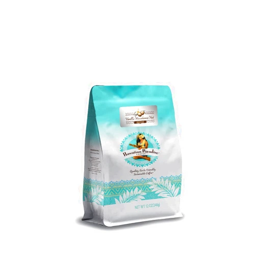 Hawaiian Paradise Coffee Ground - 100% Arabica Coffee Premium Rich flavored Bold Signature Brewed Medium Roast Coffee from the Finest Beans (Vanilla Macadamia Nut Ground, 12oz.)