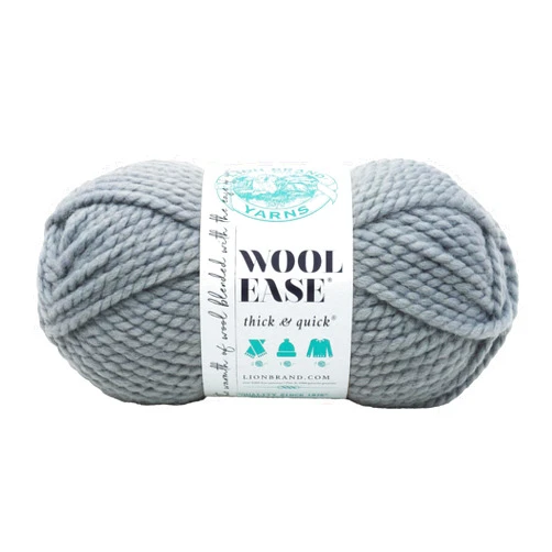 Lion Brand Yarn (1 Skein) Lion Brand Yarn Wool-Ease Thick & Quick Bulky Yarn, Slate