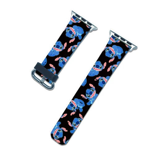 BGB Cartoon bands compatible with apple watch series 7 6 SE 5 4 3 2 1 45mm 41mm 44mm 40mm 42mm 38mm iWatch replacement leather strap stch2