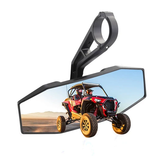 WMPHE UTV Center Rear View Mirror Compatible with Polaris General RZR Ranger 570 900 1000 XP Arctic Cat Wildcat 2015-2024 Convex Rearview for 1.75 inch Roll Bar Replacement for 2881540