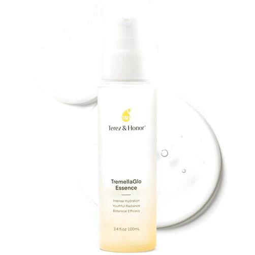 TEREZ & HONOR TremellaGlo Face Essence - Vegan Hydration Boost 3.4 fl.oz 100mL - Soothing Serum for Redness & Irritated Skin - Korean Skin Care