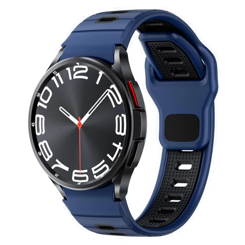 LEIXIUER Rugged Silicone Band for Samsung Galaxy Watch 7 6 5 4 FE Band 40mm 44mm/Galaxy Watch 6 Classic 47mm 43mm/Watch 4 Classic 46mm 42mm Men Women, Two-tone No Gap Sport Bands for Samsung Watch 5 Pro 45mm
