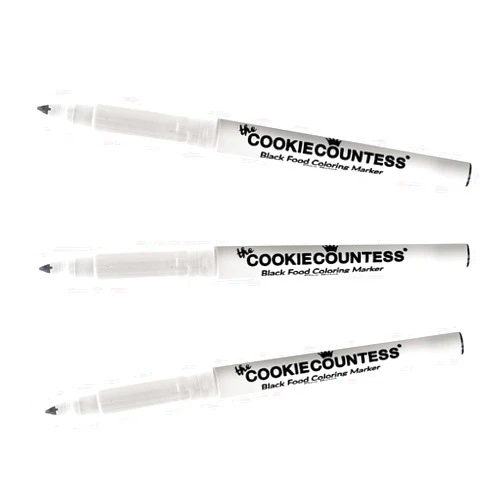 The Cookie Countess Inc The Cookie Countess Black Fine Tip Food Marker - Value Pack of 3