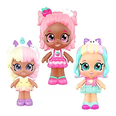 Kindi Kids Minis Collectible Posable Bobble Head Figurine 3pc - Mini Besties