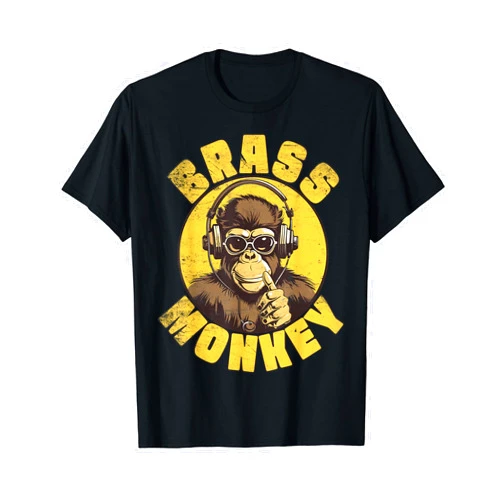Funny Cool Music Tees Inc Brass Monkey Funny Cool Music T-Shirt