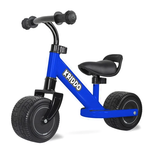 KRIDDO Baby Balance Bike Mini Cruiser Design with Wide PU Wheels for 1-3 Year Olds Ideal First Birthday Gift and Baby Toy, Blue
