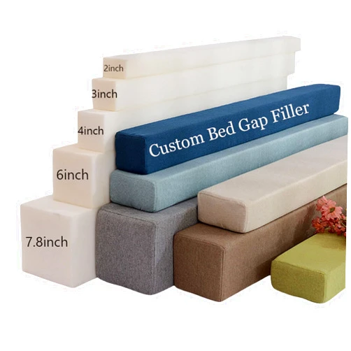 Pcevathiy Custom Bed Gap Filler, Mattress Wedge Gap Crack Filler Twin Space Filler Between Bed and Wall with Removable Cover, Full Mattress Extender Stuffer for Queen King Headboard Bed (Linen)