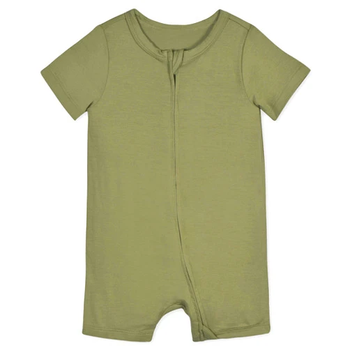 Gerber Baby Buttery-Soft Short Sleeve Romper with Viscose Made with Eucalyptus