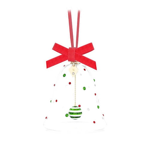 Swarovski Holiday Cheers Dulcis Bell Ornament, Multicolored Crystals, Hanging Decoration, Part of The Swarovski Holiday Cheers Collection