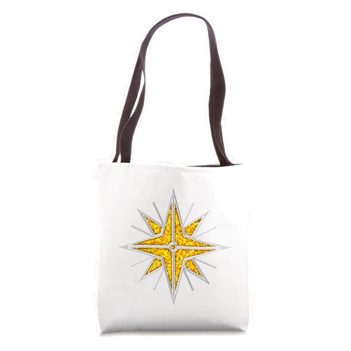 Magic symbols signs and runes by Anne Mathiasz Star of the elves, elves coat of arms, crest, badge, fantasy Tote Bag