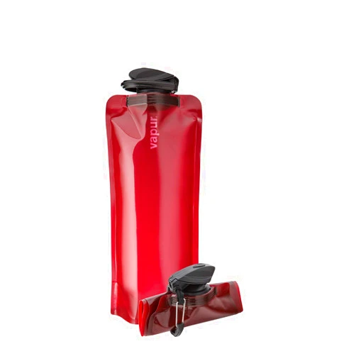 Vapur | Collapsible Water Bottles | 2 Pack | Reusable Leak Proof Water Bottles with Carabiner for Working Out, Camping, Backpacking, Hiking, & Travel! | Anti-Bottle 1 Liter, 33 Ounces - 2 pack Burgundy