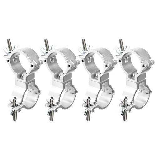 Czgor Swivel Truss Clamp 360°, 4 Packs Stage Lights Clamps Hooks, Coupler Clamp Aluminum Alloy Heavy Duty 136lb for 1.88-2 Inch (48-52mm)