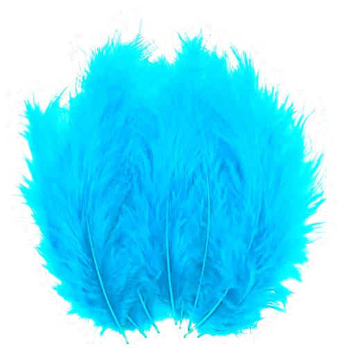 LWINGFLYER 100pcs Turquoise Feathers Fluffy Turkey Marabou Feathers 4-6 Inches for Crafts Dream Catcher Fringe Trim Colored Feathers Fly Tying Material