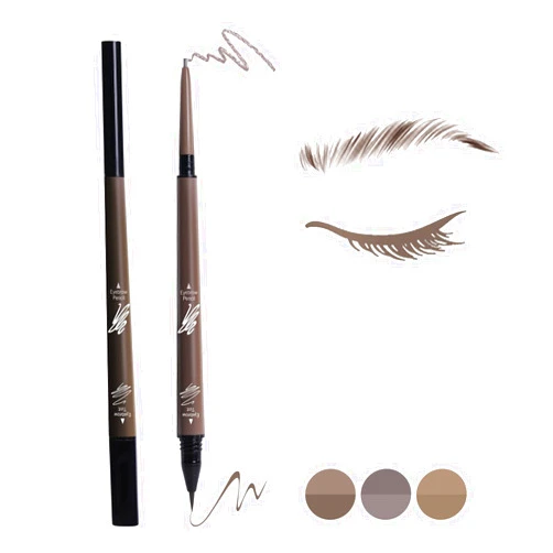 Music Flower 2 in 1 Eyebrow Pencil,Waterproof & Long Lasting Liquid Eyebrow Pen,Dual Ended Pencil Fills and Defines Brow Tint with the Precision & Definition of Microblading,Chestnut