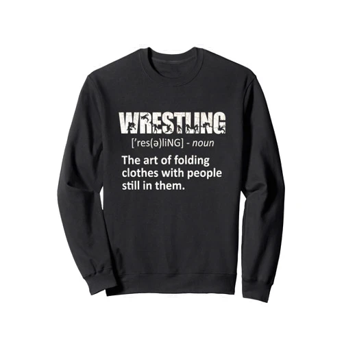 Funny Wrestler Wrestling Gifts - Wrestling Clothes Vintage Wrestling Definition For Men Women Kids Wrestler Sweatshirt