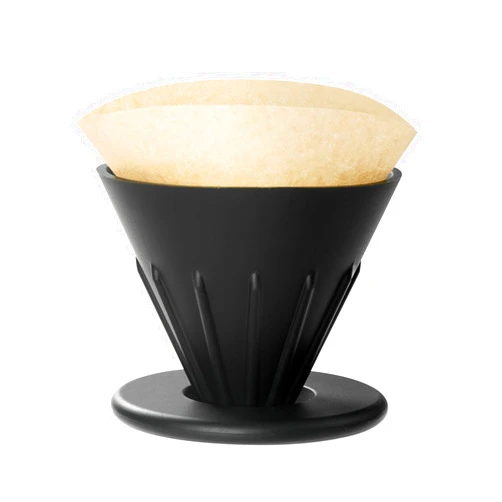 Ailelan Collapsible Pour Over Coffee Dripper, Portable Camping Coffee Maker Cone, Reusable Silicone Pour Over Coffee Filter Holder for Home, Travel, Office, Hiking, Backpacking(Black)