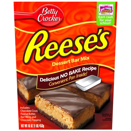 Betty Crocker Hershey's Dessert Bar Mix Reese's No Bake Recipe 16.0 oz Box