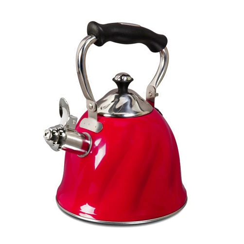 Mr. Coffee Mr Coffee Alderton Whistling Tea Kettle, 2.3 Quarts, Red