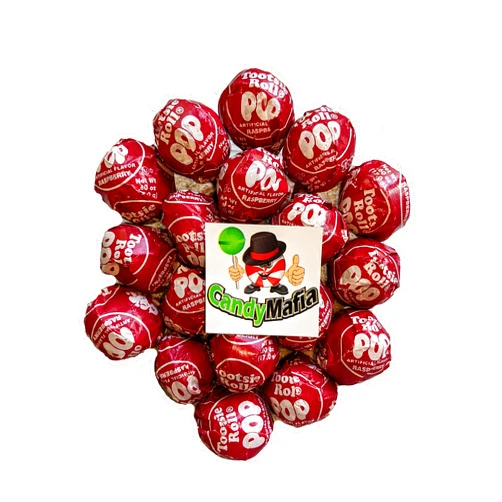 CandyMafia Tootsie Pop Red Raspberry Tootsie Pops 30 Count + Magnet
