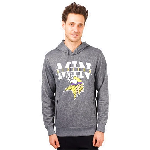 Ultra Game NFL Men's Soft Fleece Hoodie Pullover Sweatshirt With Zipper Pockets
