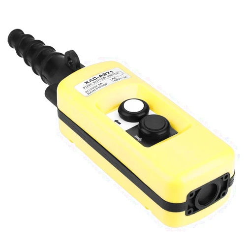 Jectse Crane Hoist Control Switch,500V 2 Ways UP Down Lifting Pendant Controller,IP54 Crane Hoist Control System Pushbutton Switch