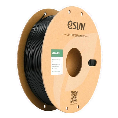 eSUN High Speed PLA+ Filament 1.75mm, 3D Printer Filament Speedy PLA Plus for Fast Printing, Dimensional Accuracy +/- 0.03mm, 1KG Cardboard Spool (2.2 LBS) 3D Printing Filament for 3D Printers, Black