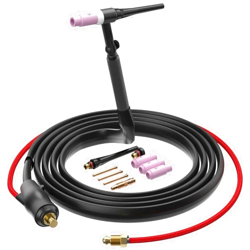 ARCCAPTAIN TIG Welding Gun, WP-17V Argon TIG Torch with 13FT Red Air Hose and 35-50mm Connector, Lift Tig Torch 150amp with 13FT Cable for ARCCAPTAIN ARC200, MIG200, MIG250, ARC205 Pro and MIG205 Pro