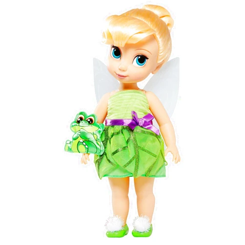 Disney Animators' Collection Tinker Bell Doll - Peter Pan - 16 Inch, Molded Details, Fully Posable Toy in Satin Dress - Suitable for Ages 3+ Toy Figure