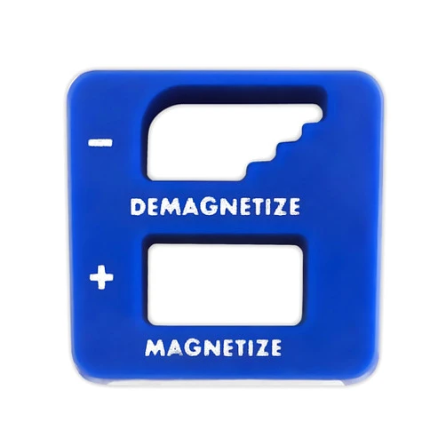 Katzco Blue Precision Magnetizer and Demagnetizer - 1 Pack - for Screwdrivers, Screws, Drill Bits, Sockets, Nuts, Bolts, Nails, Drivers, Wrenches, Tweezers, and Other Steel Tools