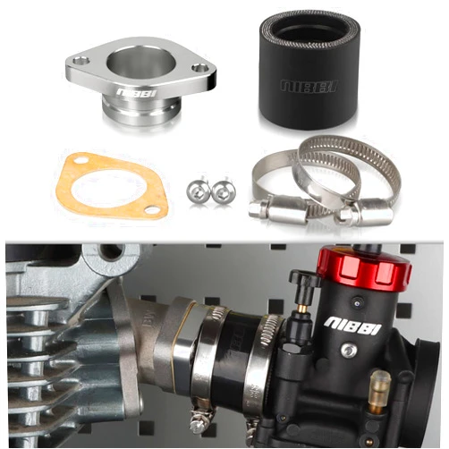 NIBBI CNC Replacement Orginal Intake Manifold CG Engine, High-Performance Adapter Motorcycle Carburetor Adapter