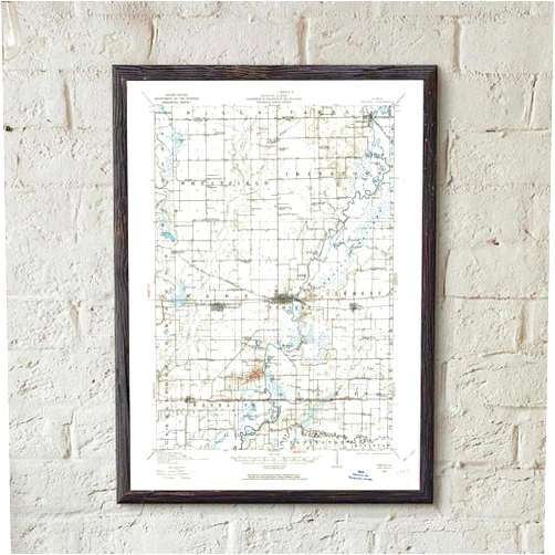 MG Global Historical Poster of Old Carlyle 1948 Beckemeyer Huey Keysport Illinois 309314 | 11x17 12x18 16x24 24x36 Unframed Print Wall Art Gift | Vintage Antique Decor