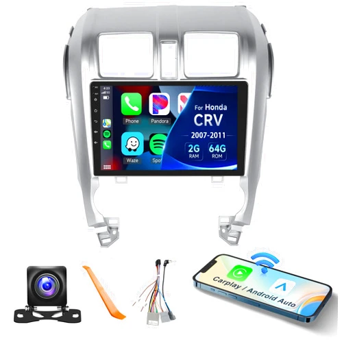 METEESER 8Core 2+64G Car Stereo for Honda CRV 2007-2011 Wireless Carplay Android Auto,10.1