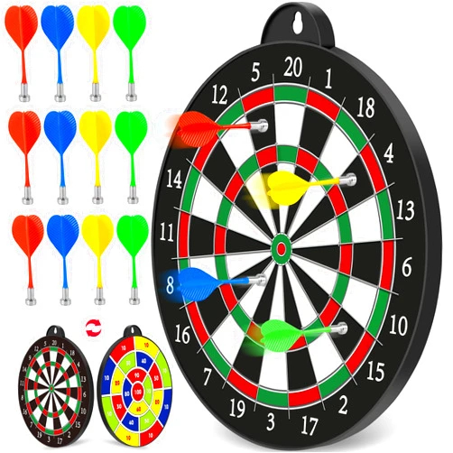 CUKU Magnetic Dart Board - 12pcs Magnetic Darts - Excellent Indoor Game and Party Games - Gifts for 5 6 7 8 9 10 11 12 Year Old Boy Kids