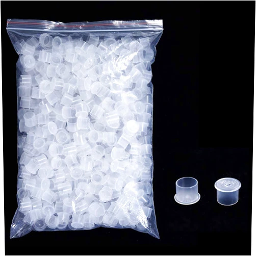 New star tattoo Tattoo Ink Caps Small,1000pcs Plastic Disposable Microblading Makeup Tattoo Ink Cups with Base,Pigment Ink Caps Sizes 11mm Tattoo Accessories for Tattoo Ink,Tattoo Kits,Tattoo Supplies (S)
