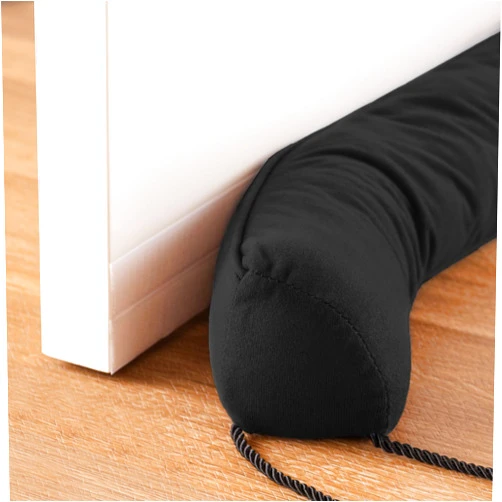 Sunolga Door Draft Stopper Blocks Hot and Cold Air with Removable Washable Cover for Bottom of Door, All-Season Seal for Wind, Right Angle Door Sweep for Gaps Up to 3