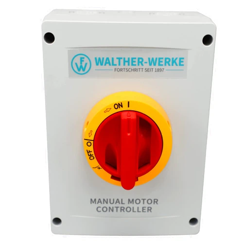 Walther-Werke Walther Electric KEM360UL Y/R Enclosed Motor Disconnect Switch - 3 Pole, 60A, 600V, IP65 Nema 4X Water Resistant – OSHA Loto Capable with Defeatable Handle - UL Listed