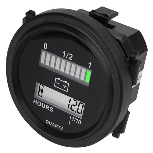 Yooreal 12/24V 36/48V 72V Golf Cart Battery Meter,Hour Meter&Battery Indicator Gauge Meter Lead-Acid Battery,Charging Reminder,Easy Installation for Golf Cart Club Car RV Forklift Tractor ETC