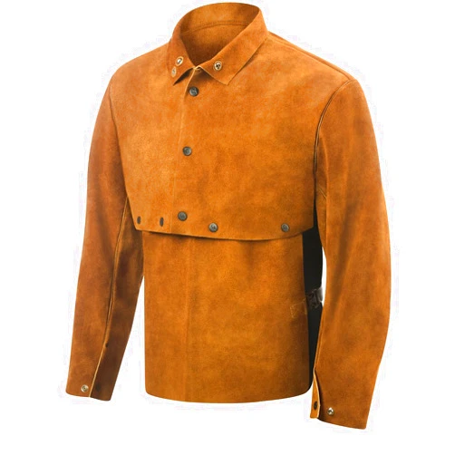 Steiner 9212-M Cape Sleeve With 14-Inch Bib, Weld-Rite Premium Brown Split Cowhide, Medium