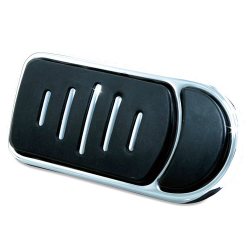 Kuryakyn 7587 Motorcycle Foot Control: Premium Extended Brake Pedal Pad for 1980-2019 Harley-Davidson Motorcycles, Chrome