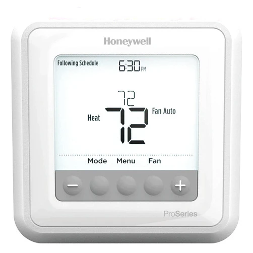 Honeywell TH6210U2001/U T6 Pro Programmable Thermostat, 2 Heat / 1 Cool Heat Pump Or 1 Heat / 1 Cool Conventional