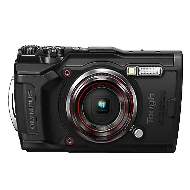 Olympus Tough TG-6 Waterproof Digital Camera, Black (Renewed) Black Base Single