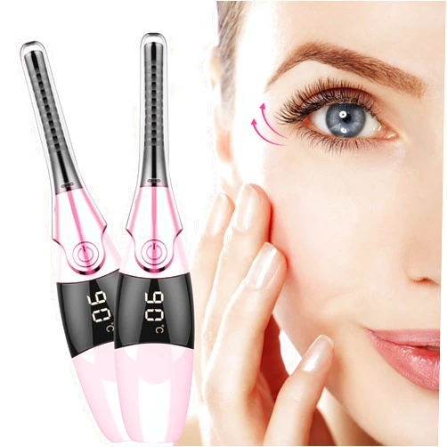 LorSou Heated Eyelash Curler, Portable USB Rechargeable, 4 Temperature Adjustable with LED Digital Display, Quick and Convenient Makeup and Beauty Eyelash Styling Tool